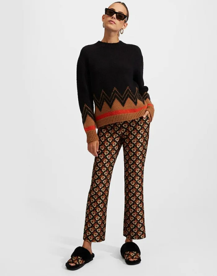 Ready To Wear Knitwear La Double J Dolomite Sweater Blackcamel Ready To Wear Knitwear La Double J Dolomite Sweater Blackcamel