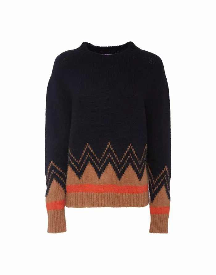 Ready To Wear Knitwear La Double J Dolomite Sweater Blackcamel Ready To Wear Knitwear La Double J Dolomite Sweater Blackcamel