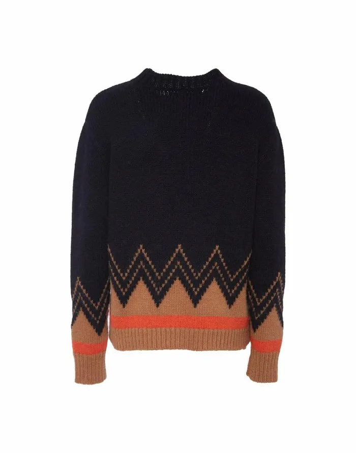 Ready To Wear Knitwear La Double J Dolomite Sweater Blackcamel Ready To Wear Knitwear La Double J Dolomite Sweater Blackcamel
