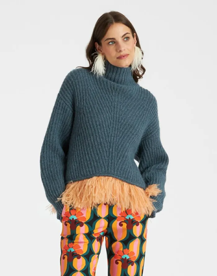 Ready To Wear Knitwear La Double J High Kick Sweater Blue