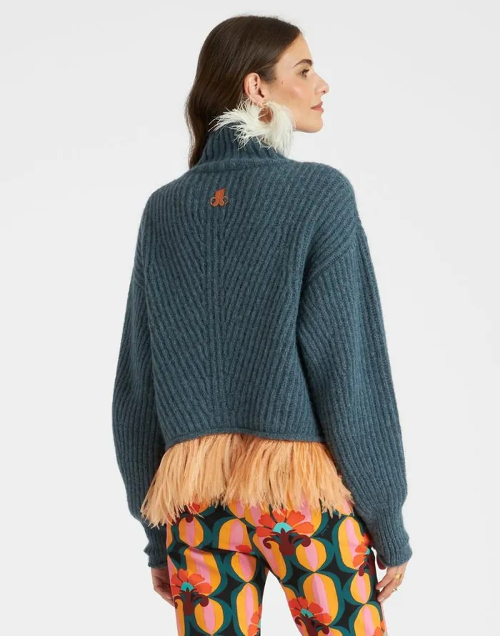Ready To Wear Knitwear La Double J High Kick Sweater Blue Ready To Wear Knitwear La Double J High Kick Sweater Blue