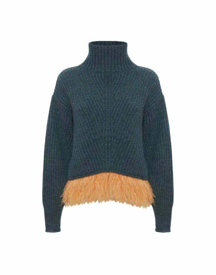 Ready To Wear Knitwear La Double J High Kick Sweater Blue Ready To Wear Knitwear La Double J High Kick Sweater Blue