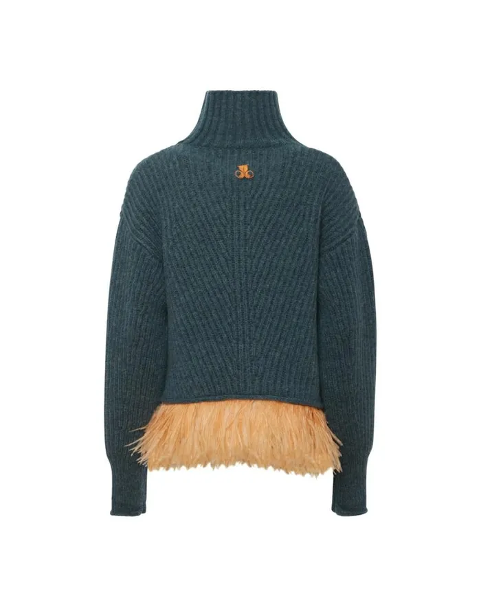 Ready To Wear Knitwear La Double J High Kick Sweater Blue Ready To Wear Knitwear La Double J High Kick Sweater Blue