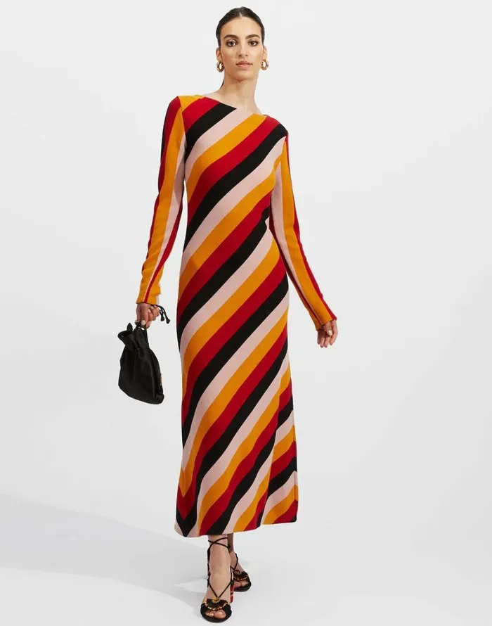 Ready To Wear Knitwear La Double J Knit Swing Dress Black Stripes Ready To Wear Knitwear La Double J Knit Swing Dress Black Stripes