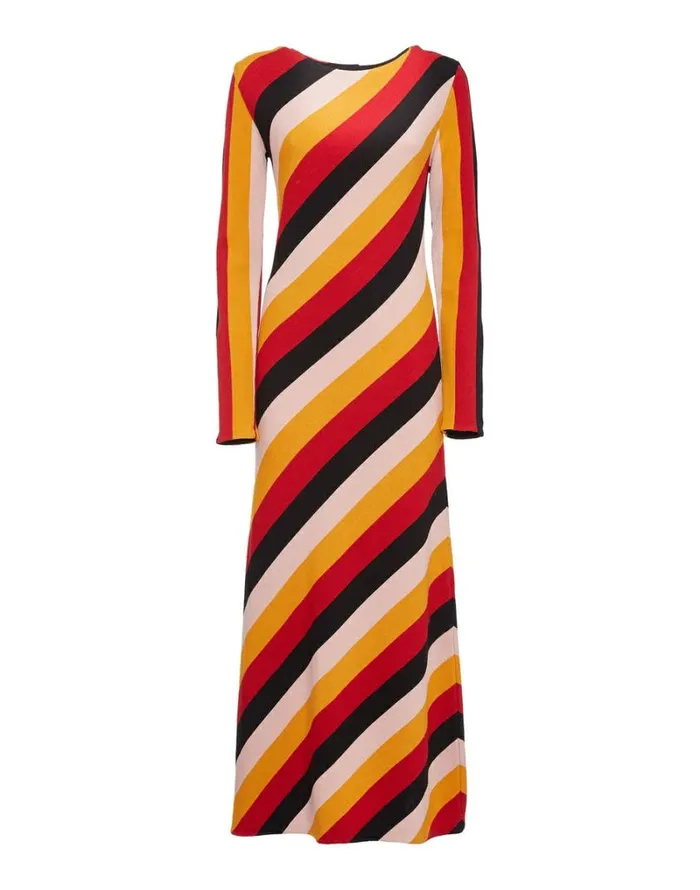 Ready To Wear Knitwear La Double J Knit Swing Dress Black Stripes Ready To Wear Knitwear La Double J Knit Swing Dress Black Stripes