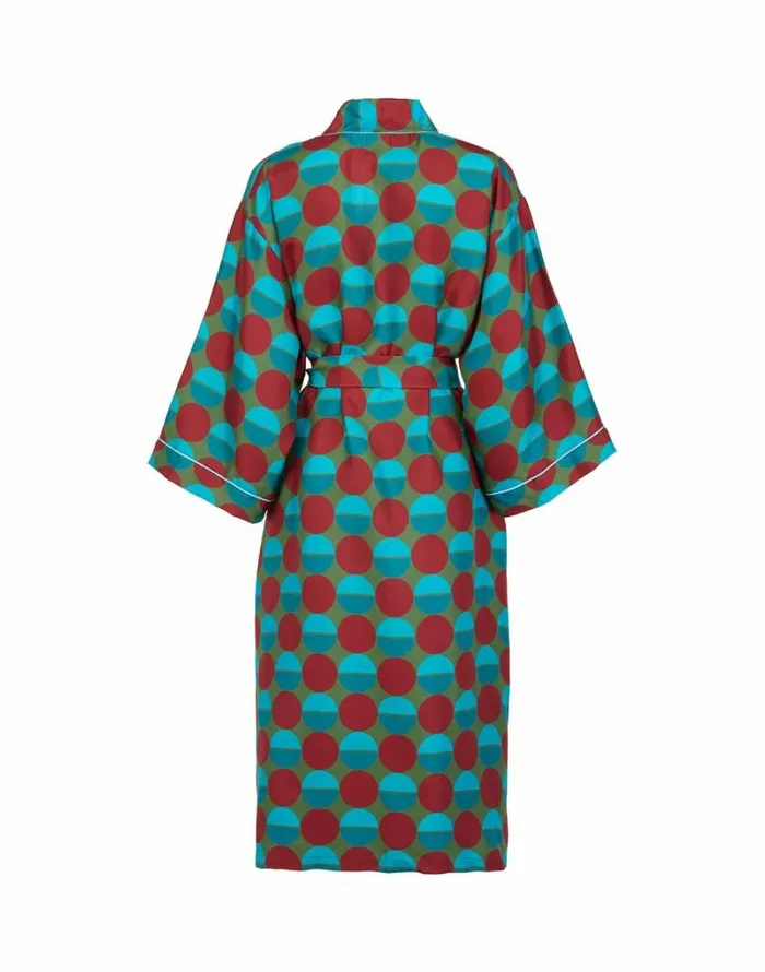 Ready To Wear Loungewear La Double J Silk Robe Sfere Grandi Verde Ready To Wear Loungewear La Double J Silk Robe Sfere Grandi Verde