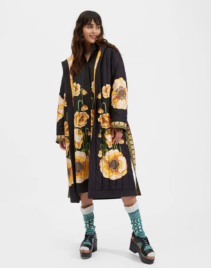 Ready To Wear Outerwear La Double J Reversible Puffer Robe Place Poppies Black Place Ready To Wear Outerwear La Double J Reversible Puffer Robe Place Poppies Black Place