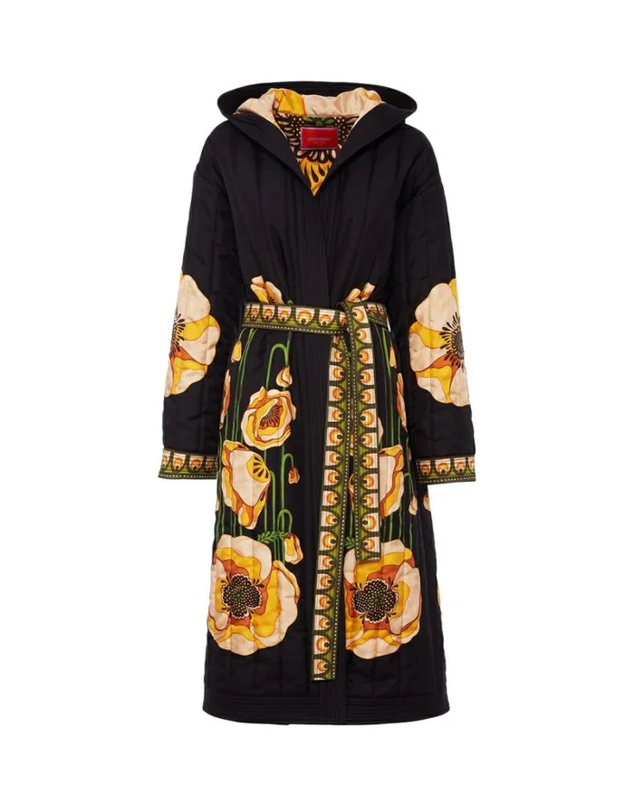 Ready To Wear Outerwear La Double J Reversible Puffer Robe Place Poppies Black Place Ready To Wear Outerwear La Double J Reversible Puffer Robe Place Poppies Black Place