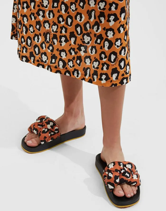 Ready To Wear Shoes La Double J Treccia Slides Lady Leopard Ready To Wear Shoes La Double J Treccia Slides Lady Leopard
