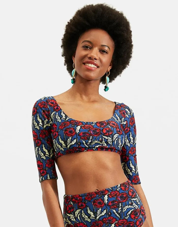 Ready To Wear Swimwear La Double J Portofino Top Blooms