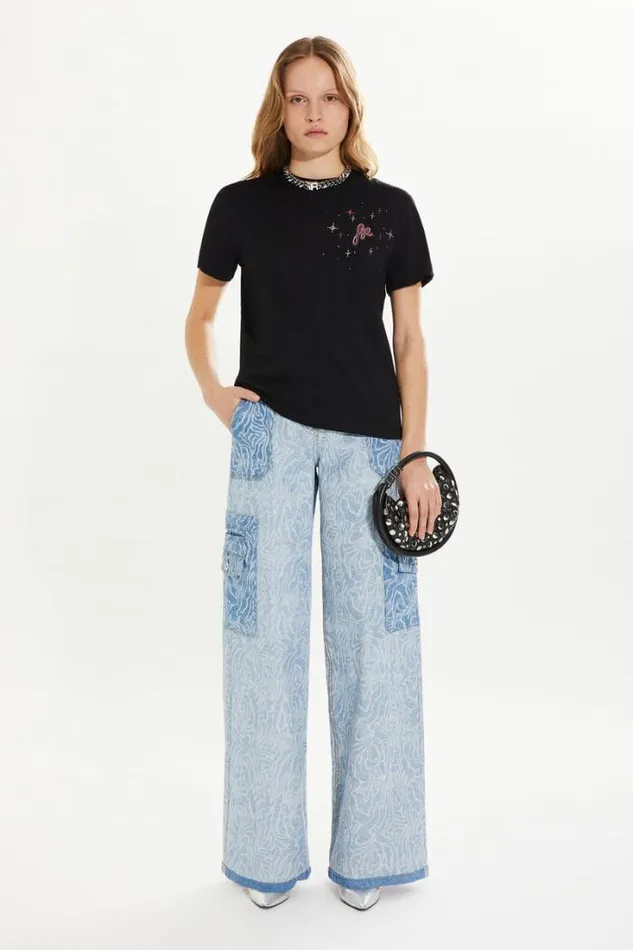 Readytowear TShirts Sonia Rykiel Shortsleeved Crewneck Tshirt In Cotton Jersey Readytowear TShirts Sonia Rykiel Shortsleeved Crewneck Tshirt In Cotton Jersey