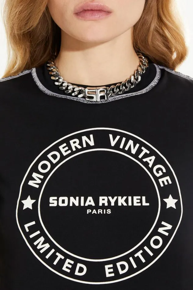 Readytowear TShirts Sonia Rykiel Shortsleeved Crewneck Tshirt In Cotton Jersey