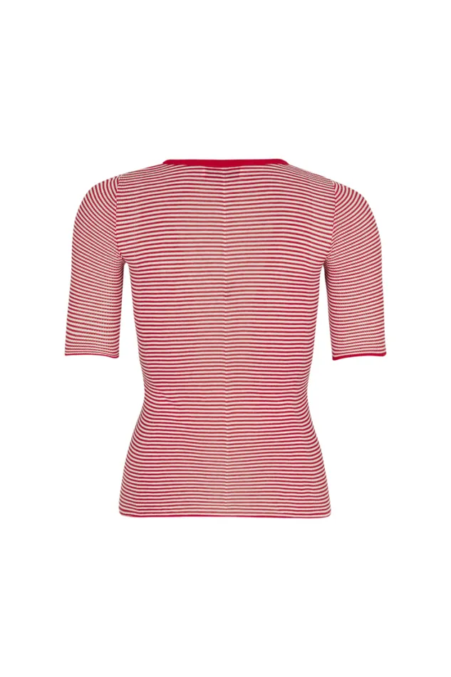 Readytowear TShirts Sonia Rykiel Shortsleeved Crewneck Top In Cotton And Silk