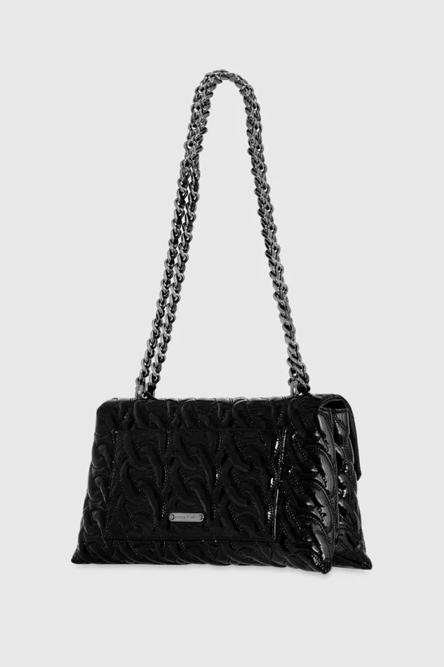 Rebecca Minkoff Crossbody Bags Double Gusset Crossbody With Chain Quilt Black 8211 Handbags