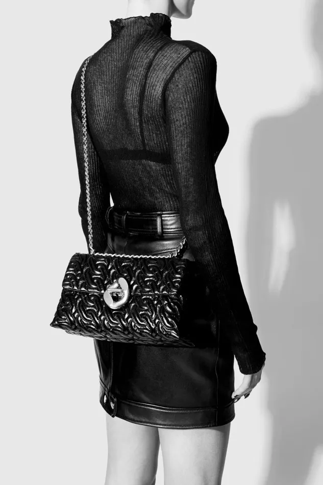 Rebecca Minkoff Crossbody Bags Double Gusset Crossbody With Chain Quilt Black 8211 Handbags