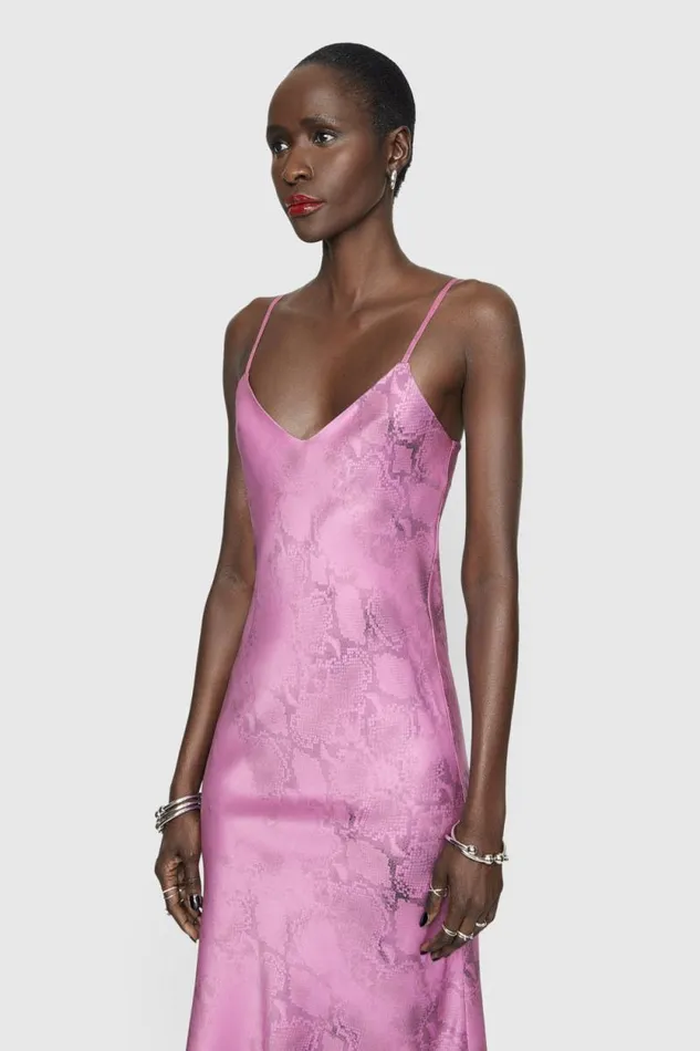 Rebecca Minkoff Dresses Verona Slip Dress Washed Python Light Wisteria 8211 Clothing