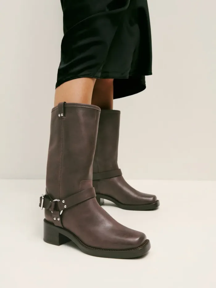 Reformation Boots Francesca Moto Boot Distressed Brown 8211 Women Reformation Boots Francesca Moto Boot Distressed Brown 8211 Women