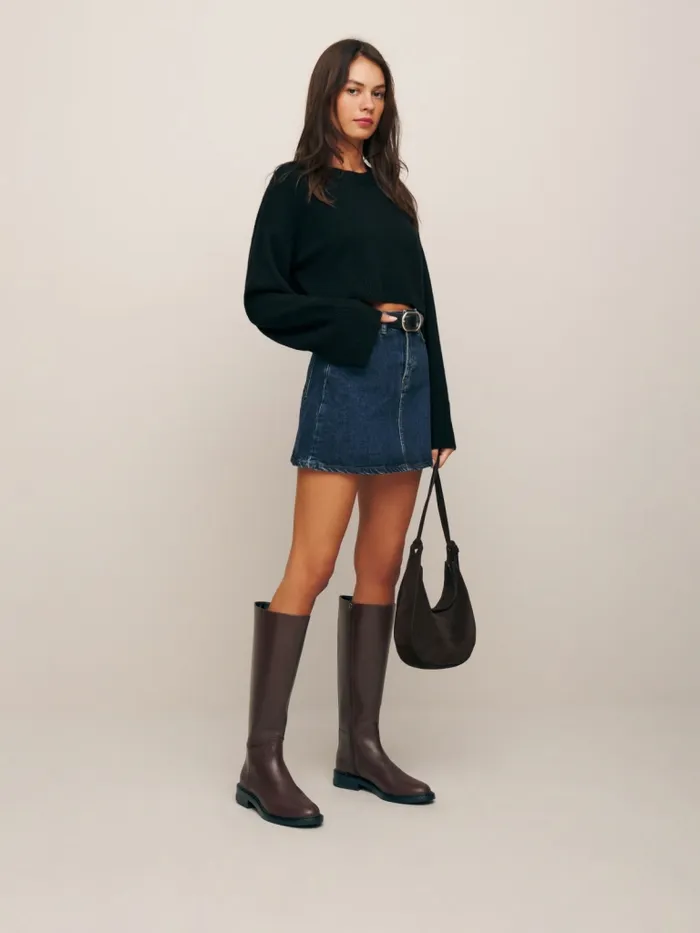 Reformation Boots Nancy Knee Boot Espresso Leather 8211 Women Reformation Boots Nancy Knee Boot Espresso Leather 8211 Women