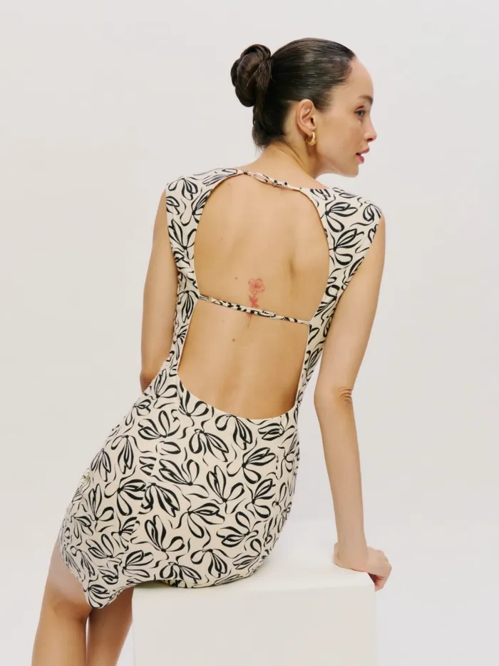 Reformation Dresses Avina Linen Dress Knot 8211 Women