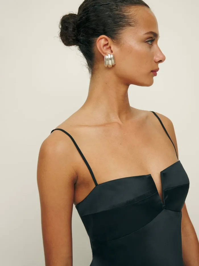 Reformation Dresses Brie Silk Dress Black 8211 Women Reformation Dresses Brie Silk Dress Black 8211 Women