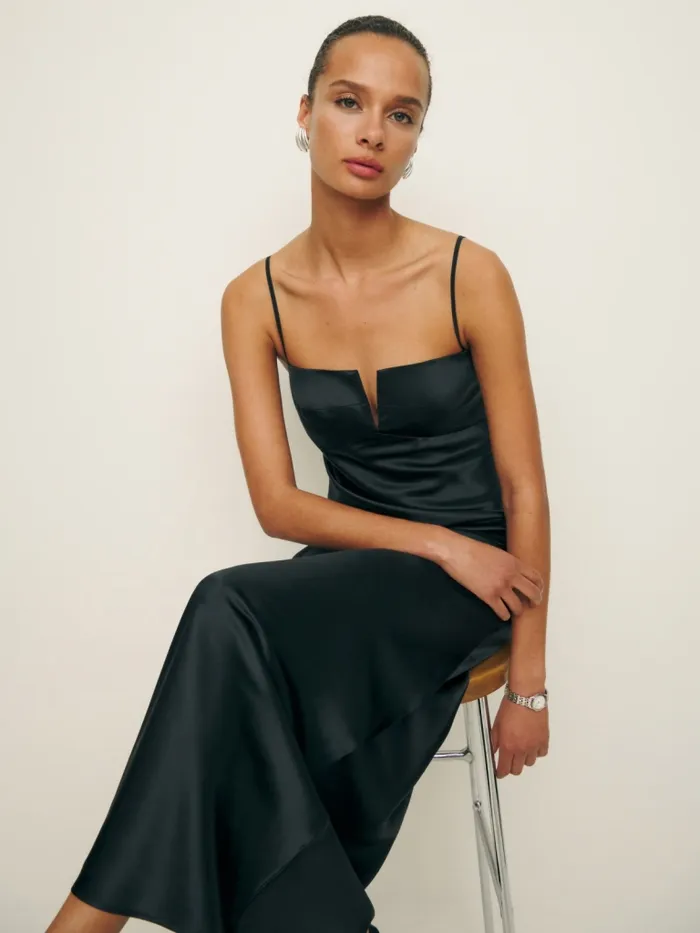 Reformation Dresses Brie Silk Dress Black 8211 Women Reformation Dresses Brie Silk Dress Black 8211 Women
