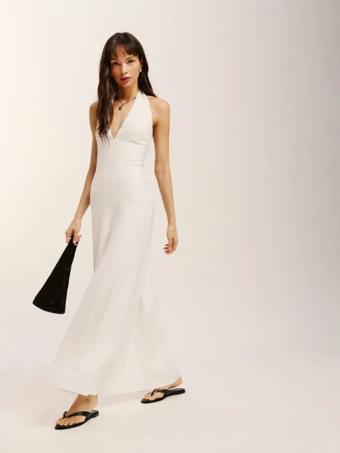 Reformation Dresses Delilah Linen Dress White 8211 Women