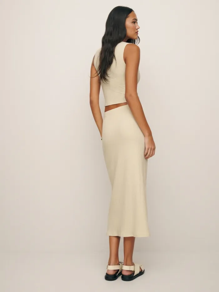 Reformation Dresses Hays Knit Two Piece Bone 8211 Women Reformation Dresses Hays Knit Two Piece Bone 8211 Women