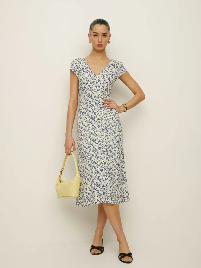 Reformation Dresses Iva Dress Santorini 8211 Women Reformation Dresses Iva Dress Santorini 8211 Women