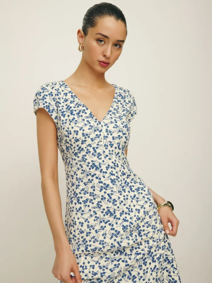 Reformation Dresses Iva Dress Santorini 8211 Women Reformation Dresses Iva Dress Santorini 8211 Women