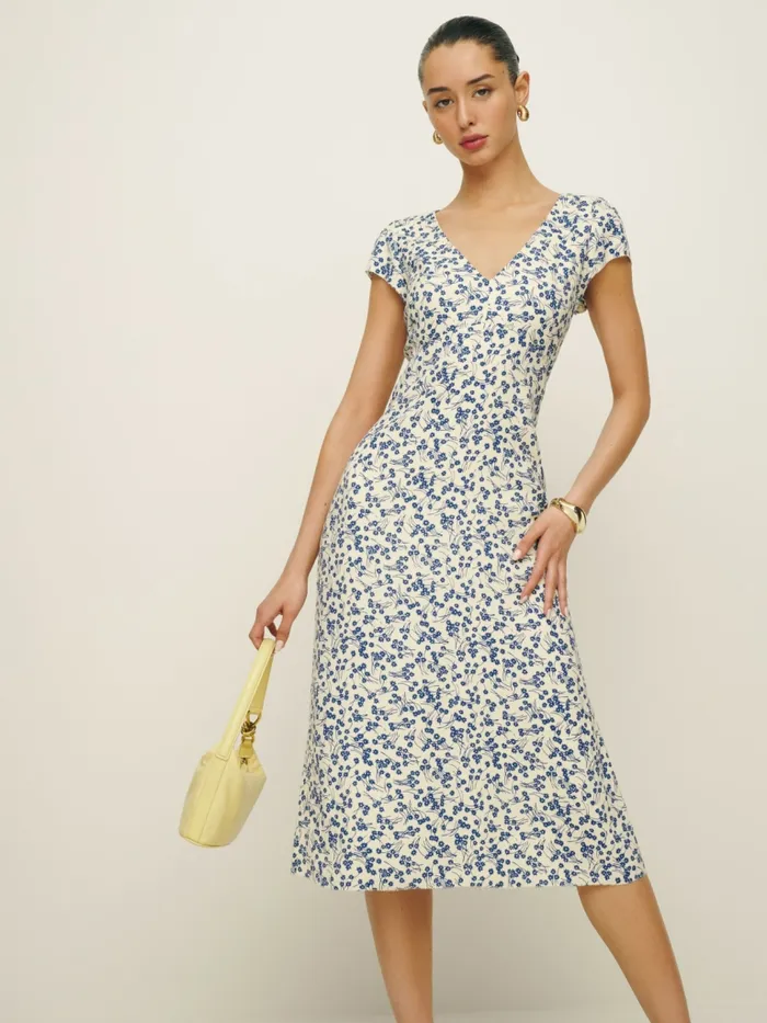 Reformation Dresses Iva Dress Santorini 8211 Women Reformation Dresses Iva Dress Santorini 8211 Women