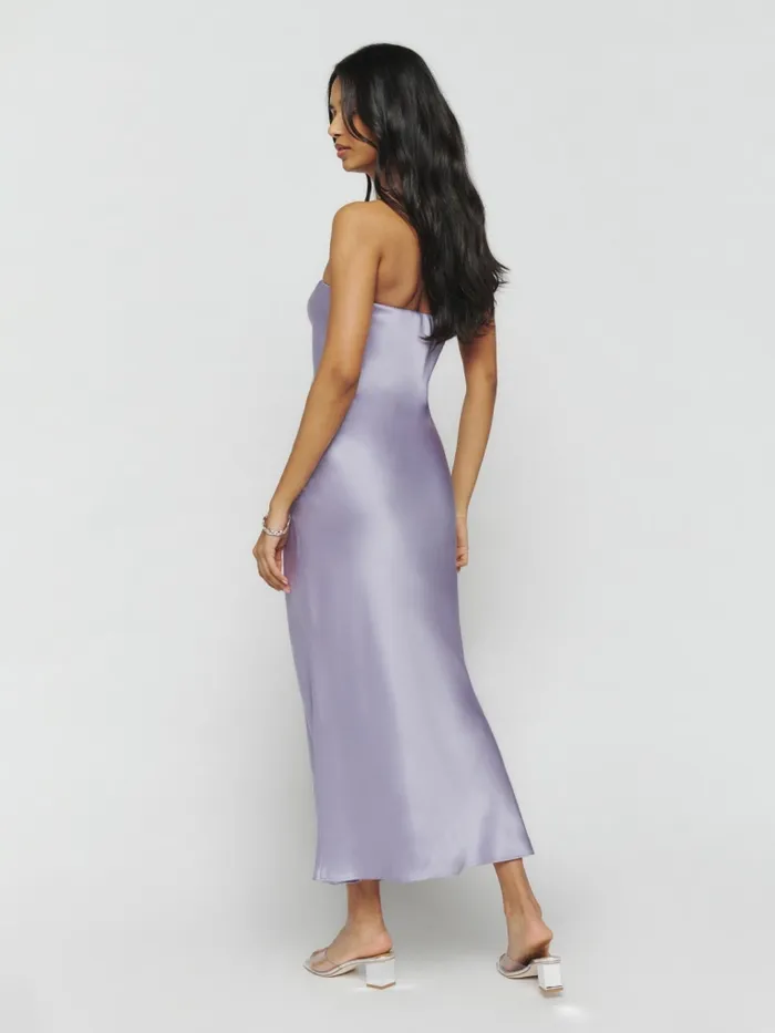Reformation Dresses Petites Joana Silk Dress Aura 8211 Women Reformation Dresses Petites Joana Silk Dress Aura 8211 Women