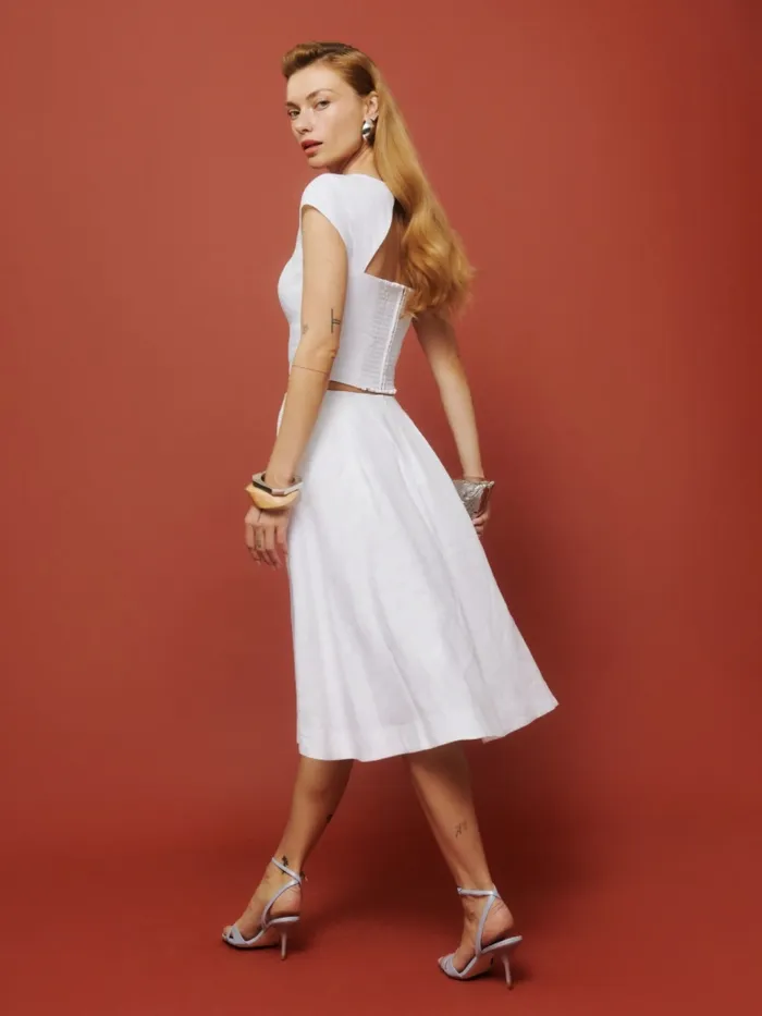 Reformation Dresses Savannah Linen Two Piece White 8211 Women Reformation Dresses Savannah Linen Two Piece White 8211 Women