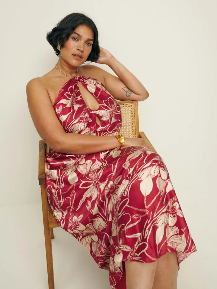 Reformation Dresses Yesenia Silk Dress Es Las Dalias 8211 Women
