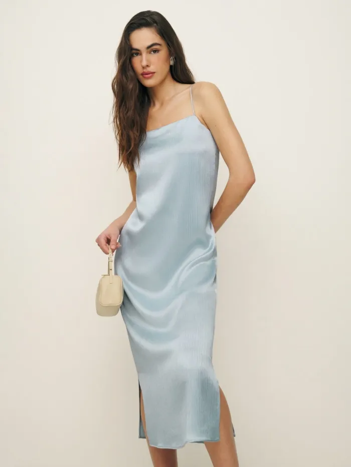 Reformation Dresses Yoshe Dress Mineral Crinkle 8211 Women Reformation Dresses Yoshe Dress Mineral Crinkle 8211 Women