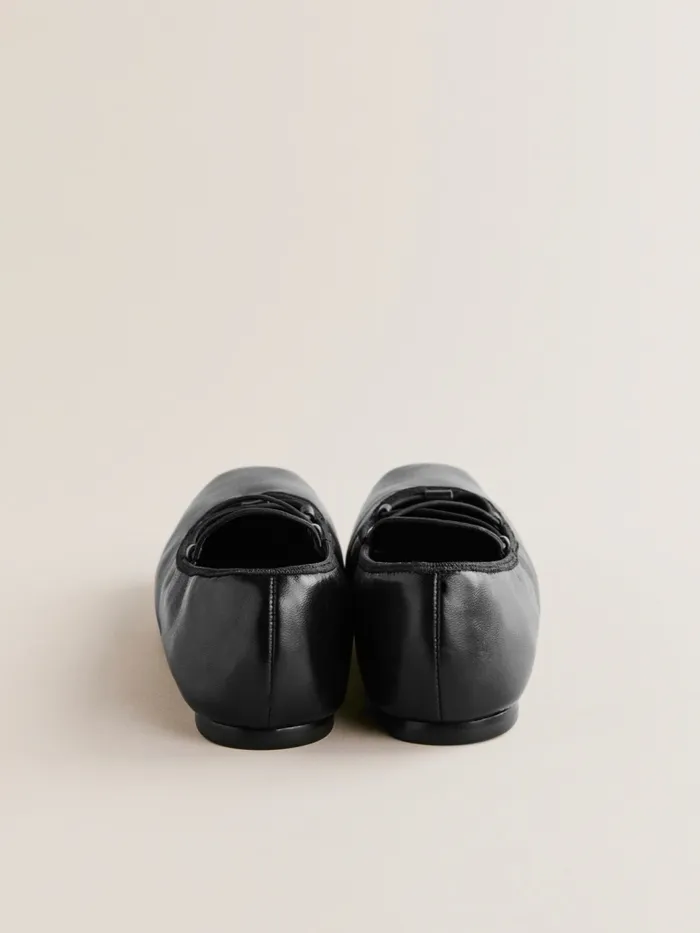 Reformation Flats Barbara Ballet Flat Black Leather 8211 Women Reformation Flats Barbara Ballet Flat Black Leather 8211 Women