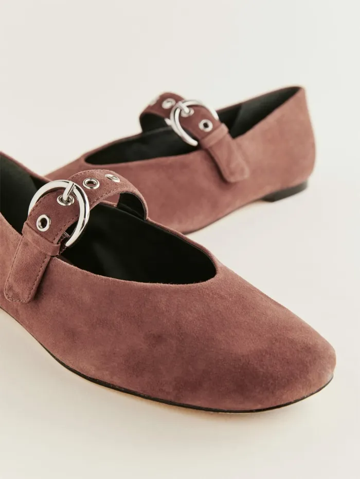 Reformation Flats Bethany Ballet Flat Walnut Suede 8211 Women Reformation Flats Bethany Ballet Flat Walnut Suede 8211 Women