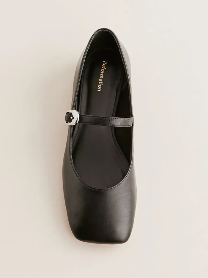 Reformation Flats Melissa Mary Jane Flat Black Leather 8211 Women Reformation Flats Melissa Mary Jane Flat Black Leather 8211 Women