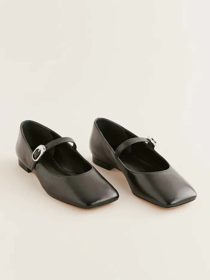 Reformation Flats Melissa Mary Jane Flat Black Leather 8211 Women Reformation Flats Melissa Mary Jane Flat Black Leather 8211 Women