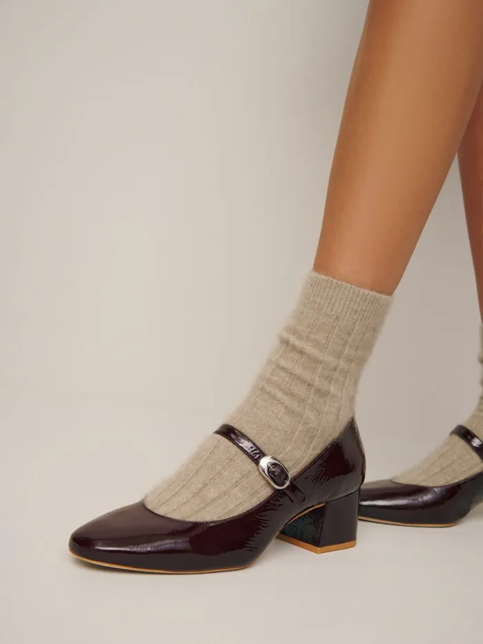 Reformation Heels Max Block Heel Rum Raisin Crinkle Patent 8211 Women Reformation Heels Max Block Heel Rum Raisin Crinkle Patent 8211 Women