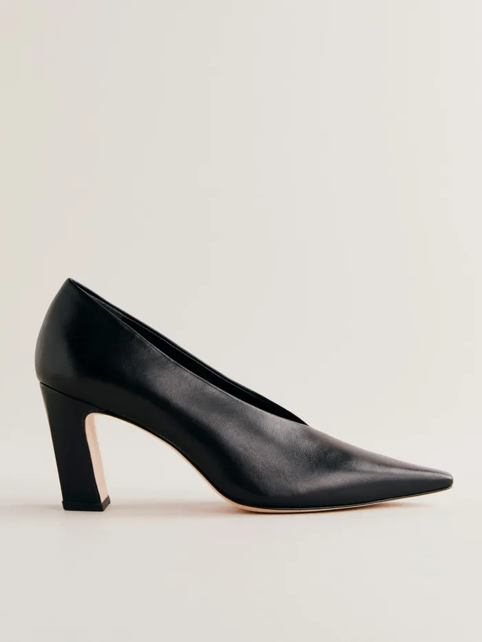 Reformation Heels Nolita Pump Black Leather 8211 Women