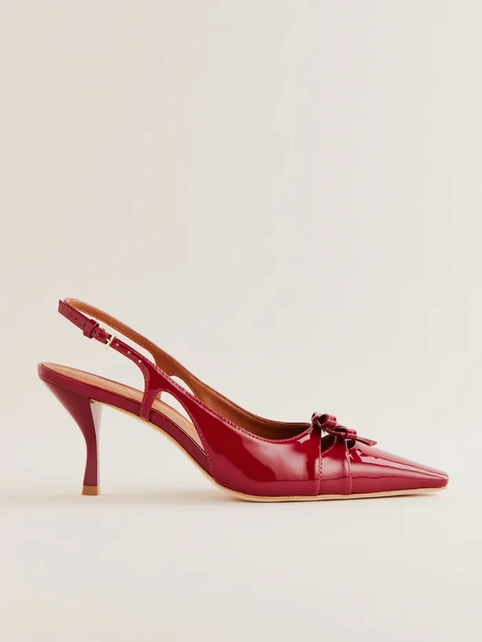 Reformation Heels Noreen Slingback Pump Scarlet Patent 8211 Women Reformation Heels Noreen Slingback Pump Scarlet Patent 8211 Women