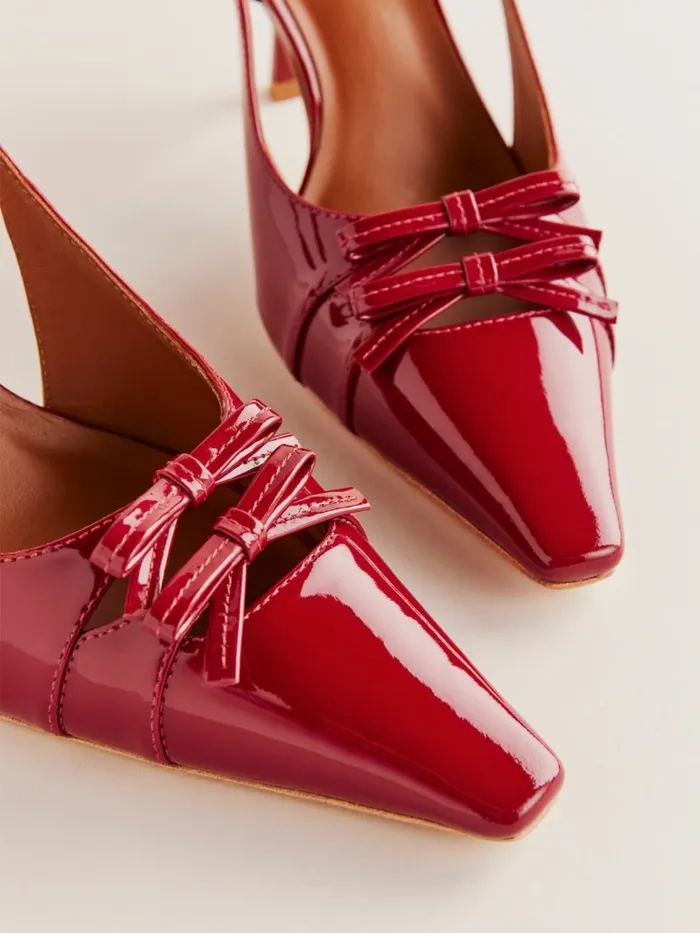 Reformation Heels Noreen Slingback Pump Scarlet Patent 8211 Women Reformation Heels Noreen Slingback Pump Scarlet Patent 8211 Women
