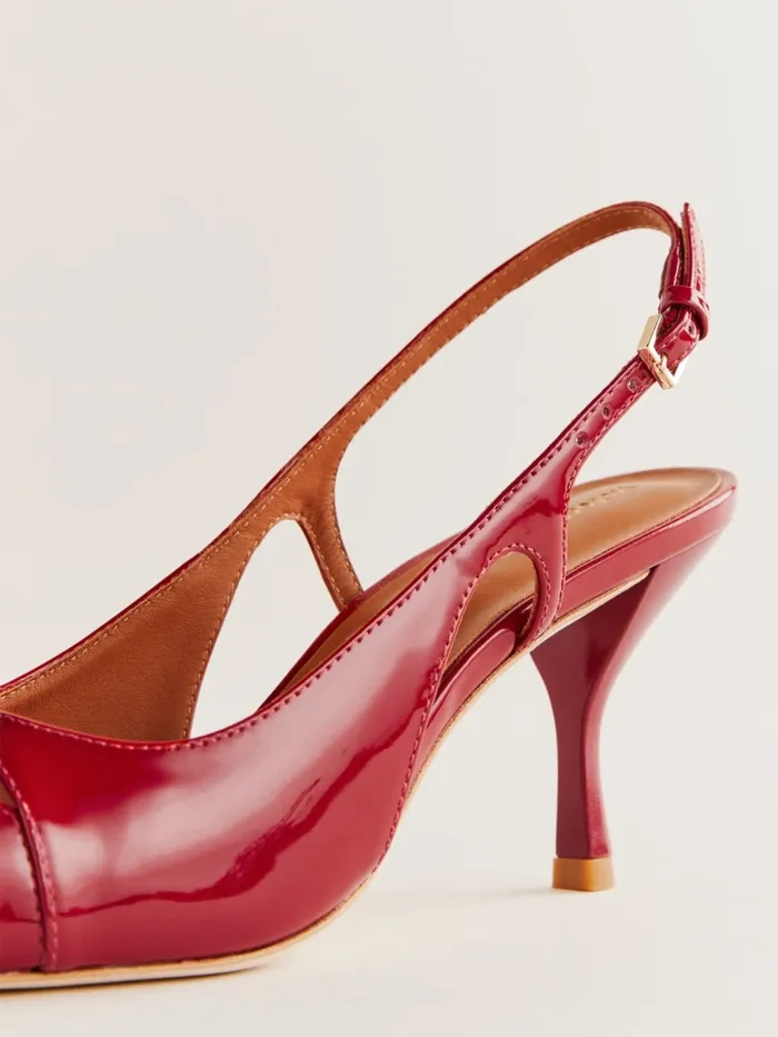 Reformation Heels Noreen Slingback Pump Scarlet Patent 8211 Women Reformation Heels Noreen Slingback Pump Scarlet Patent 8211 Women