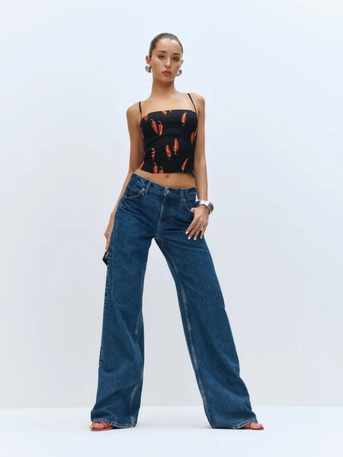 Reformation Jeans Cary Low Rise Slouchy Wide Leg Jeans Cleary 8211 Women