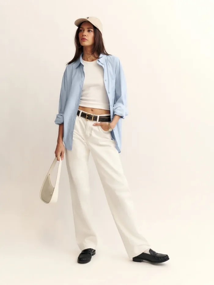 Reformation Jeans Val 90s Mid Rise Straight Jeans Fior Di Latte 8211 Women