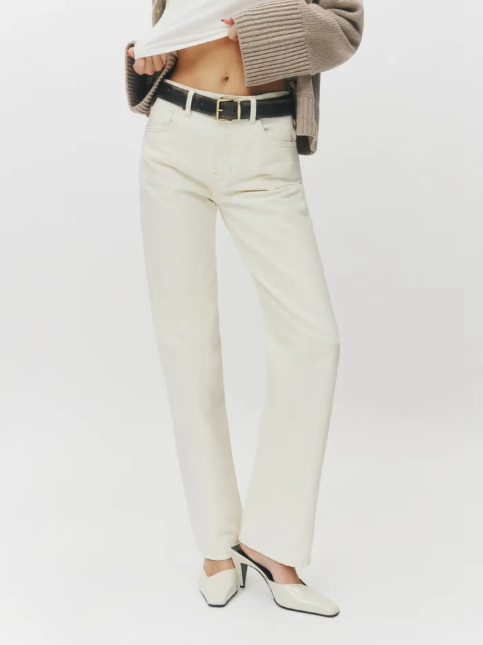 Reformation Jeans Val 90s Mid Rise Straight Jeans Fior Di Latte 8211 Women Reformation Jeans Val 90s Mid Rise Straight Jeans Fior Di Latte 8211 Women
