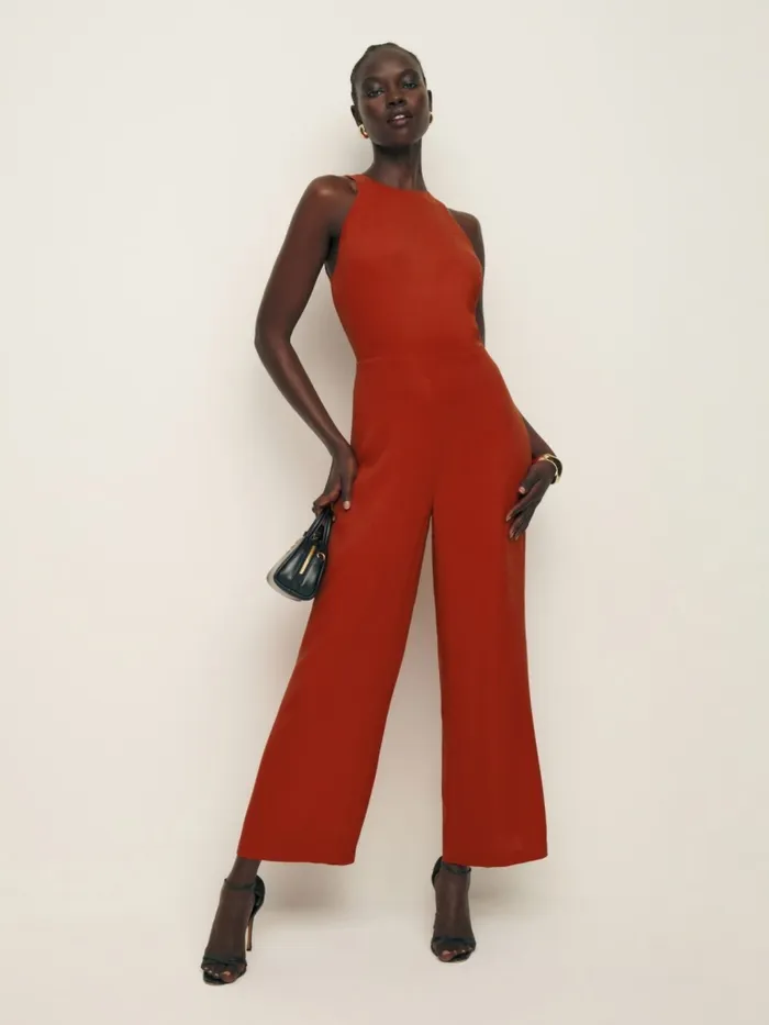 Reformation Jumpsuits Lucia Jumpsuit Sundried Tomato 8211 Women