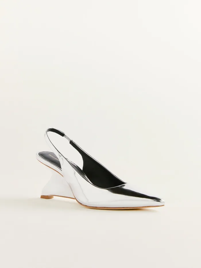 Reformation Occasion Shoes Westlyn Closed Toe Wedge Mirror Metallic 8211 Women Reformation Occasion Shoes Westlyn Closed Toe Wedge Mirror Metallic 8211 Women
