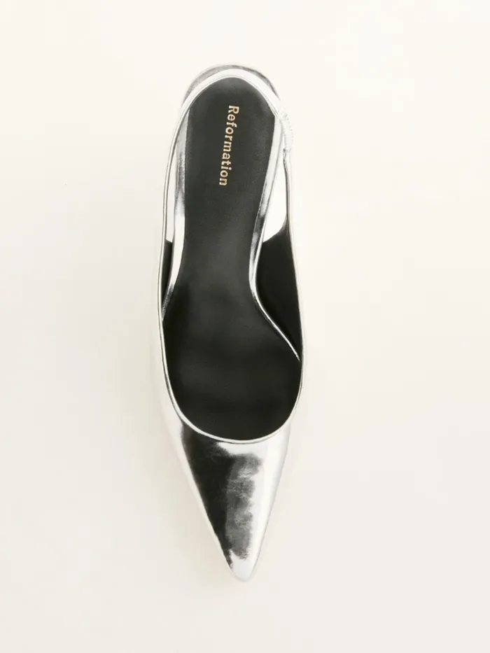 Reformation Occasion Shoes Westlyn Closed Toe Wedge Mirror Metallic 8211 Women Reformation Occasion Shoes Westlyn Closed Toe Wedge Mirror Metallic 8211 Women