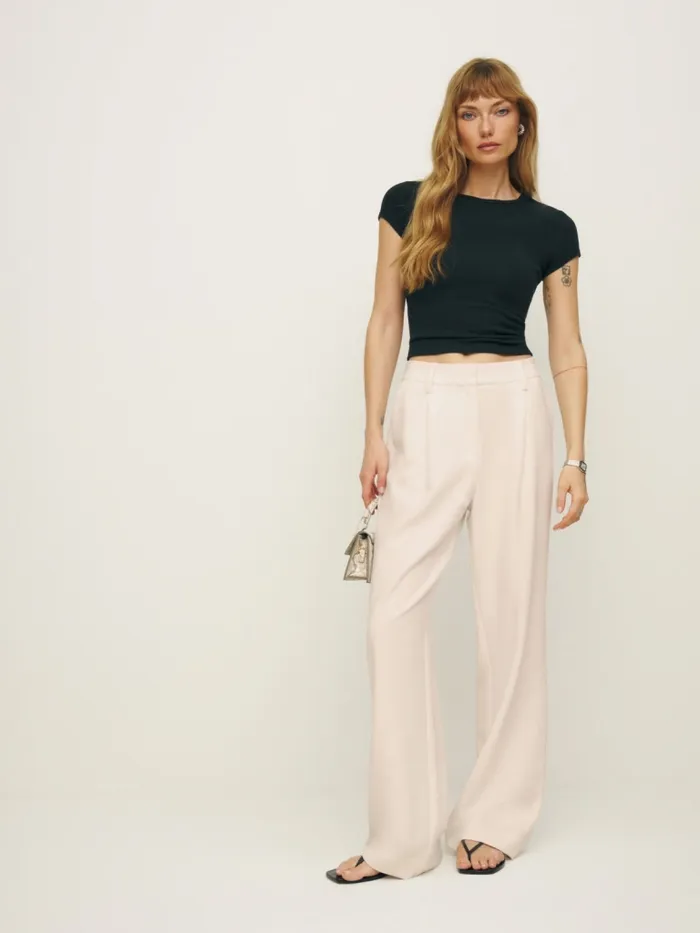 Reformation Pants Alex Pant Cream 8211 Women